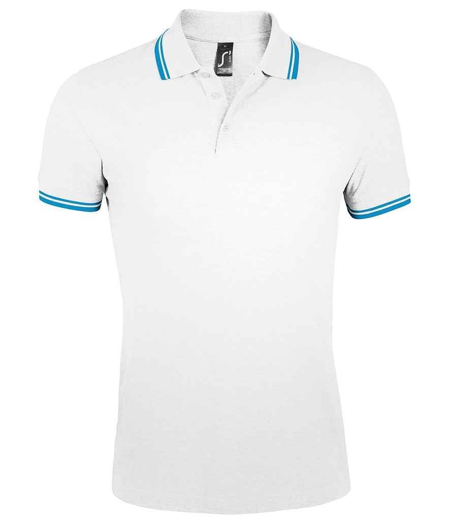 SOLS SOL10577 SOL'S Pasadena Tipped Cotton Piqué Polo Shirt - COOZO