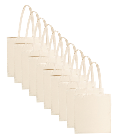 Absolute Apparel AA550 Cotton Shopper Bag Long Handle 10 pack - COOZO