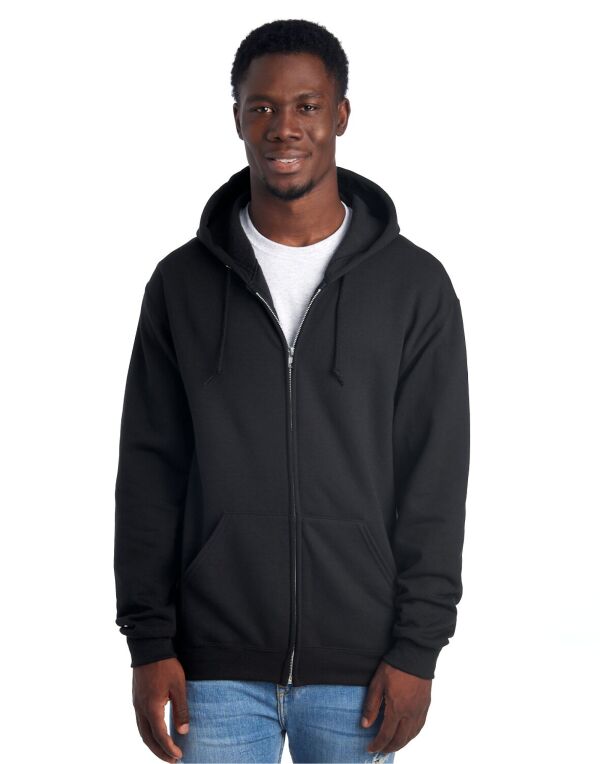 Jerzees 993M Unisex NuBlend Full-Zip Hooded Sweat Aluminium zipper 1-ply hood with grommets