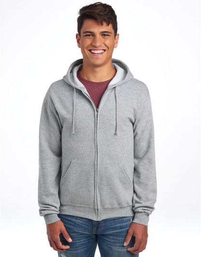 Jerzees 993M Unisex NuBlend Full-Zip Hooded Sweat Aluminium zipper 1-ply hood with grommets