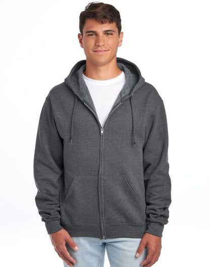 Jerzees 993M Unisex NuBlend Full-Zip Hooded Sweat Aluminium zipper 1-ply hood with grommets