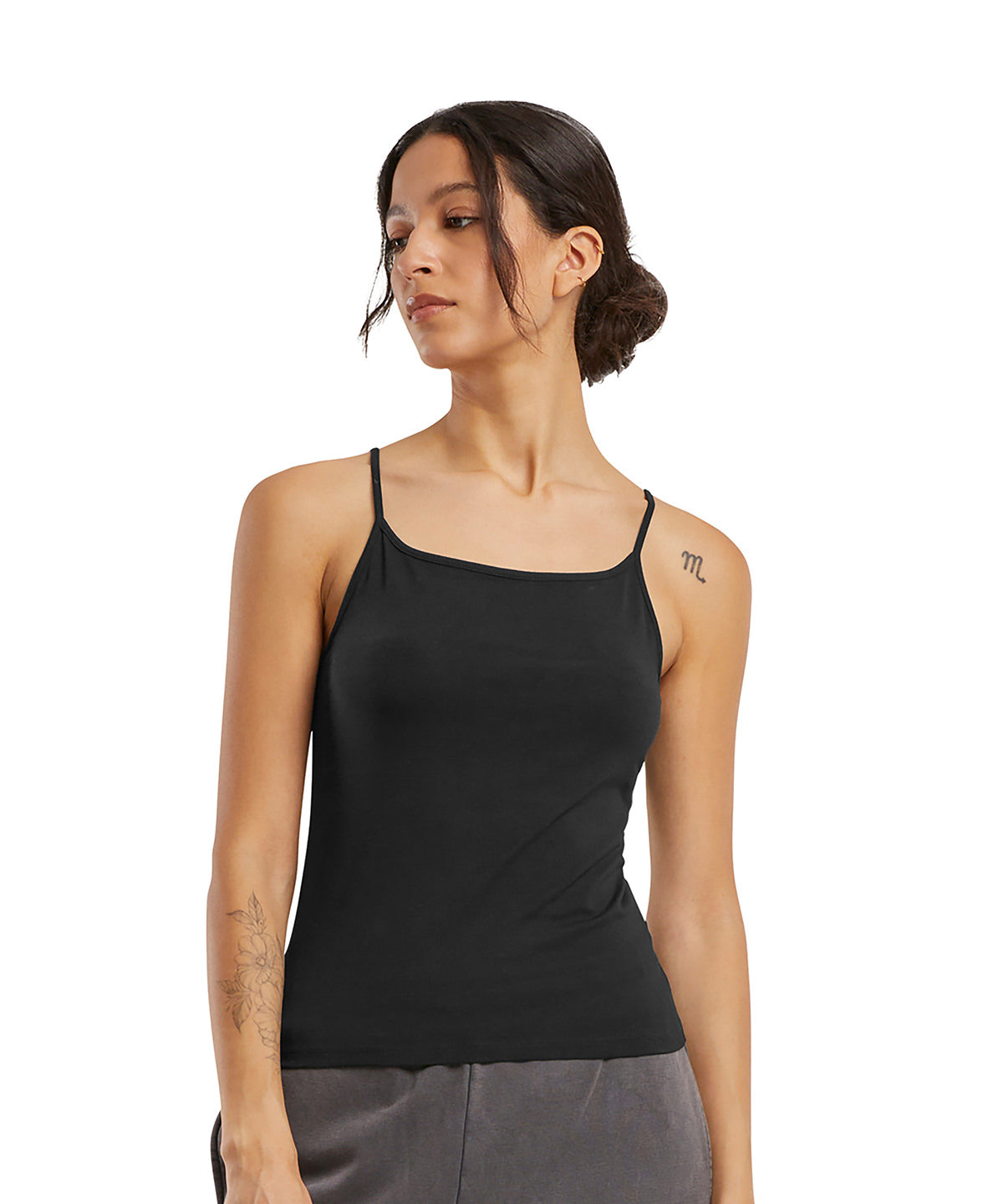 Build Your Brand BY314 Women's stretch Jersey short slim top