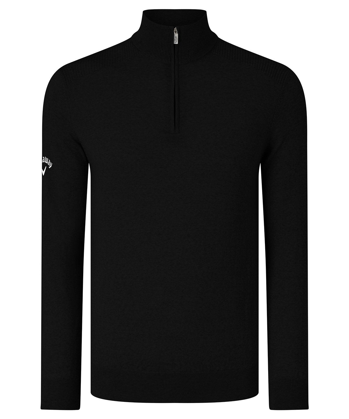 CALLAWAY CW075 Ribbed ? zip Merino sweater