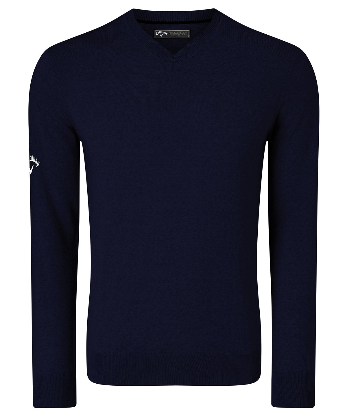 CALLAWAY CW076 Ribbed v-neck Merino sweater