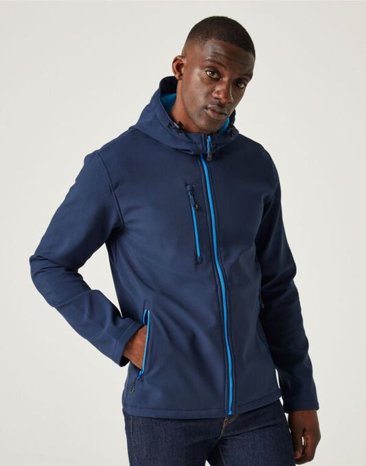 Regatta TRA705 Navigate 2-Layer Hooded Softshell Showerproof and windproof Jacket 100% Polyester