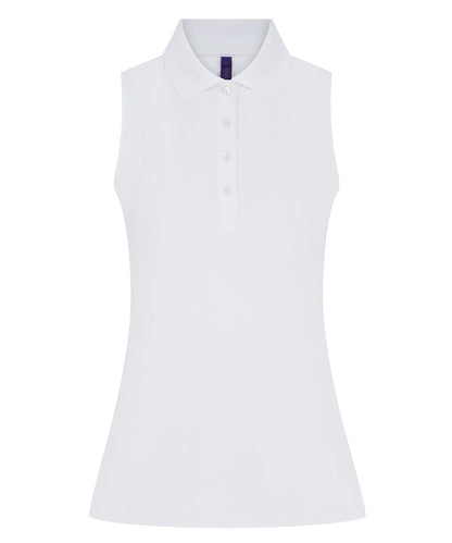 Henbury H477 LADIES SLEEVELESS POLO SHIRT