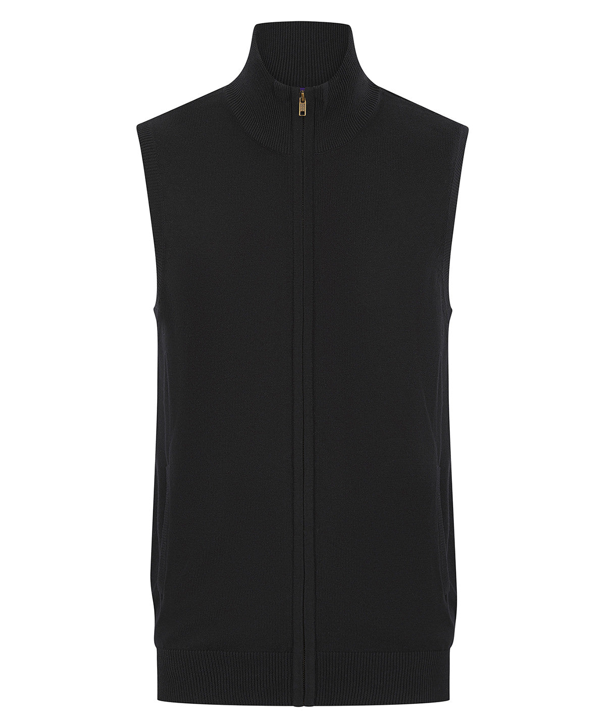 Henbury H711 MENS SLEEVELESS ZIP JUMPER