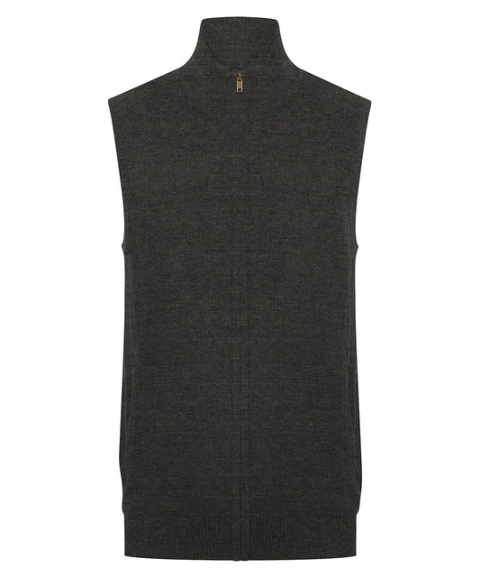 Henbury H711 MENS SLEEVELESS ZIP JUMPER