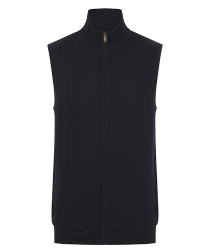 Henbury H711 MENS SLEEVELESS ZIP JUMPER