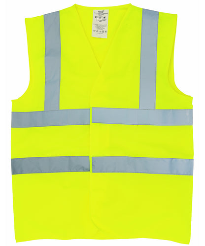 Yoko HVW100FR Flame-retardant hi-vis sleeveless waistcoat