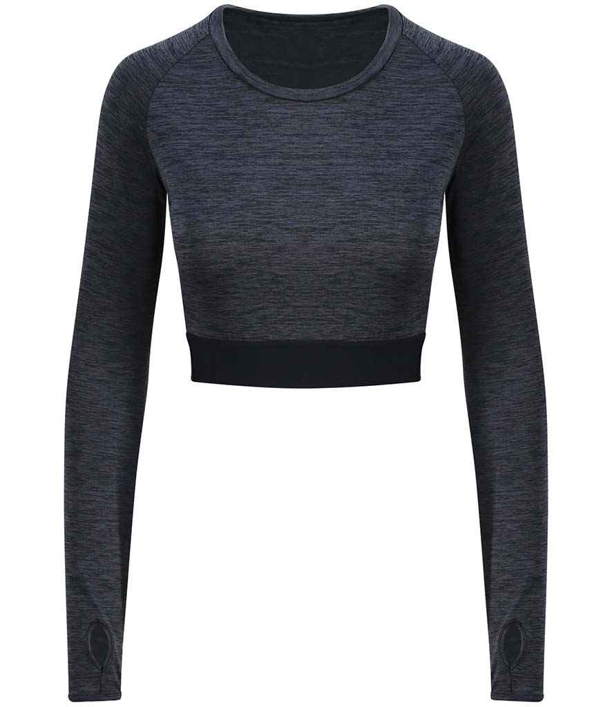 AWDis JC039 Just Cool Girlie Long Sleeve Crop Top - COOZO