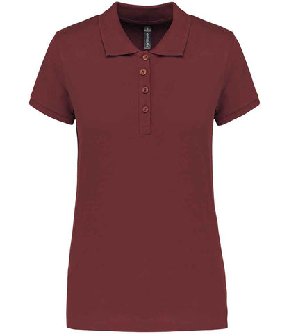 Kariban KB255 Ladies Slim fit Short Sleeve Piqu Polo Shirt 100% ringspun combed cotto Dark color