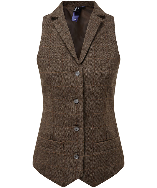 Premier PR626 Ladies Herringbone Waistcoat