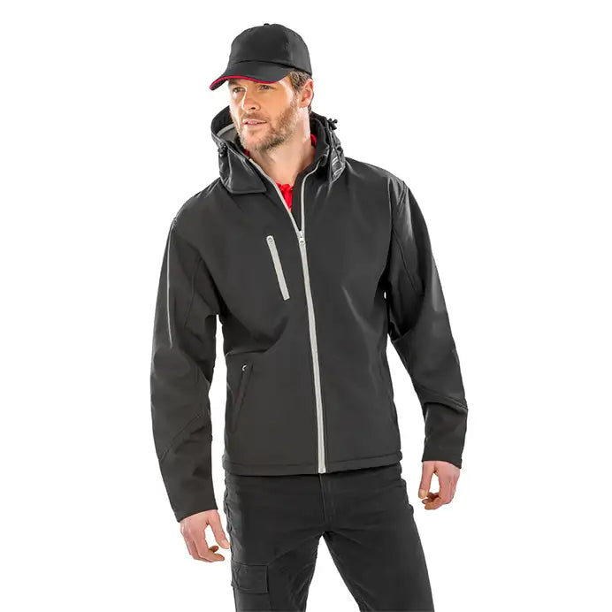 COOZO-Result Men's TX Performance Hooded Softshell Jacket (R230M)