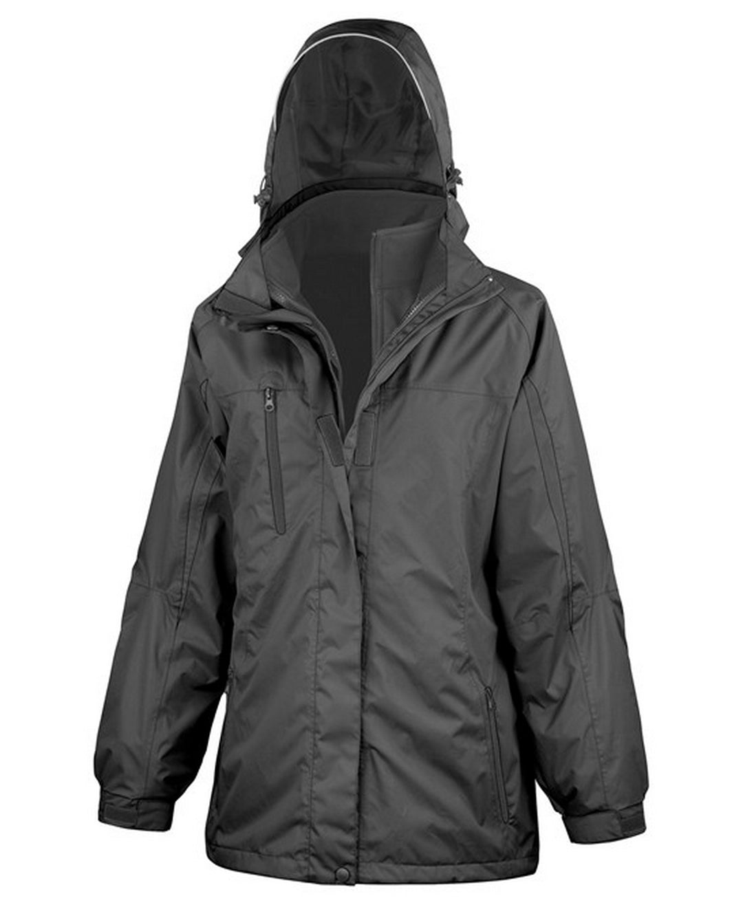 Result R400F Women's 3-in-1 Journey Jacket with softshell inner 100% Polyester ripstop Breathable wind proof (R400F) - COOZO