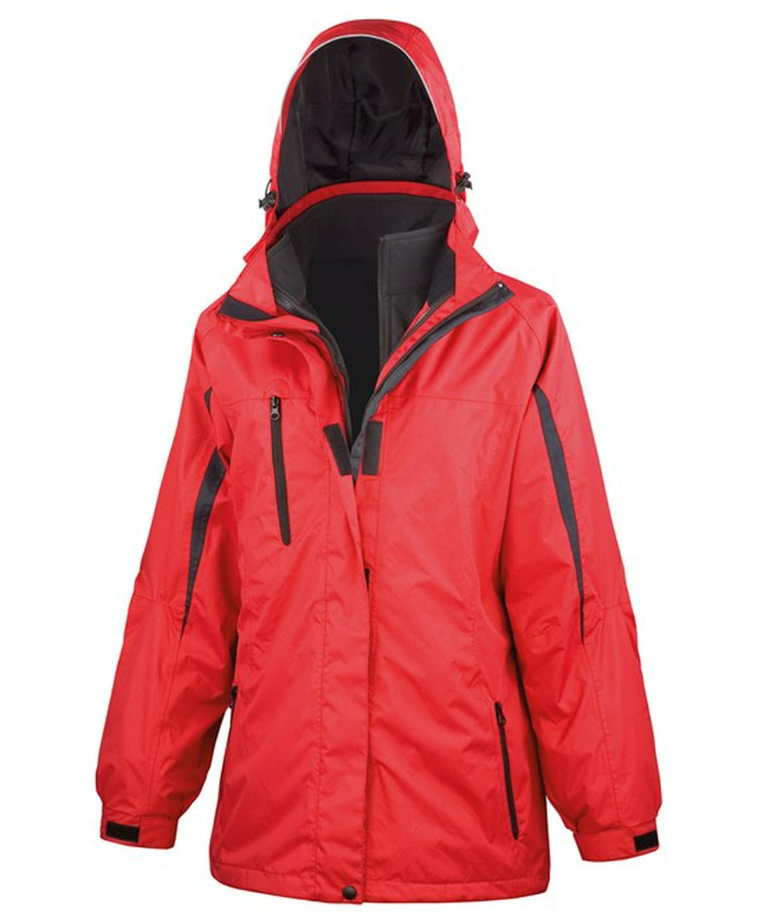 Result R400F Women's 3-in-1 Journey Jacket with softshell inner 100% Polyester ripstop Breathable wind proof (R400F) - COOZO