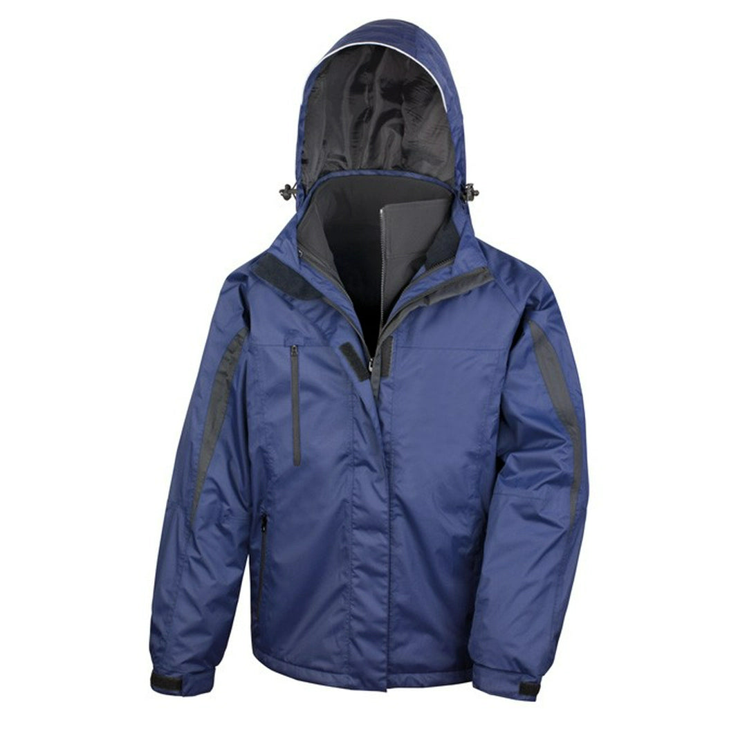 Result Men's 3-in-1 Journey Jacket with softshell inner 100% Polyester ripstop Breathable wind proof (R400M) - COOZO