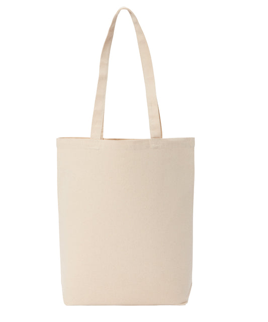 Nutshell RL660 Recycled premium canvas 'flat base' shopper 100% Recycled cotton