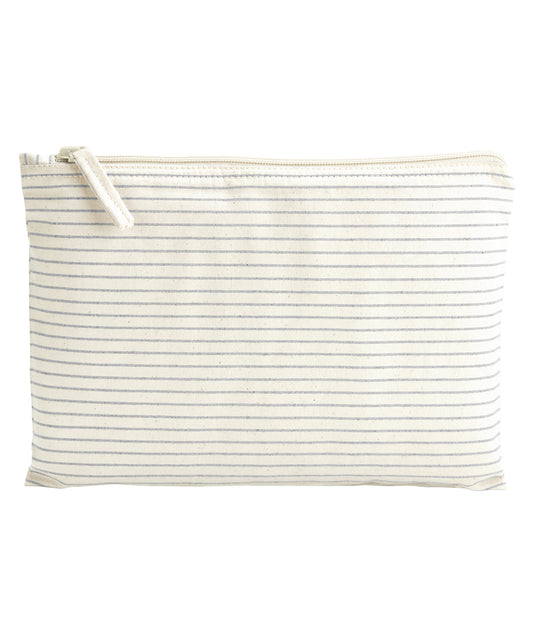 Westford Mill W253 Westford Mill Striped Organic Cotton Accessory Pouch