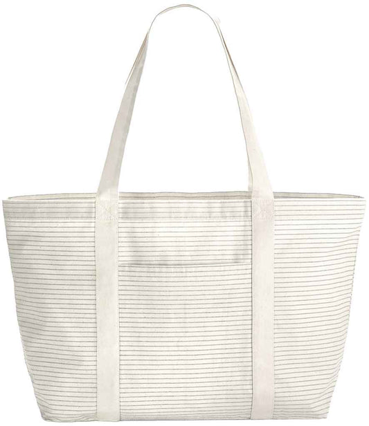 Westford Mill W255 Westford Mill Striped Organic Cotton Shopper