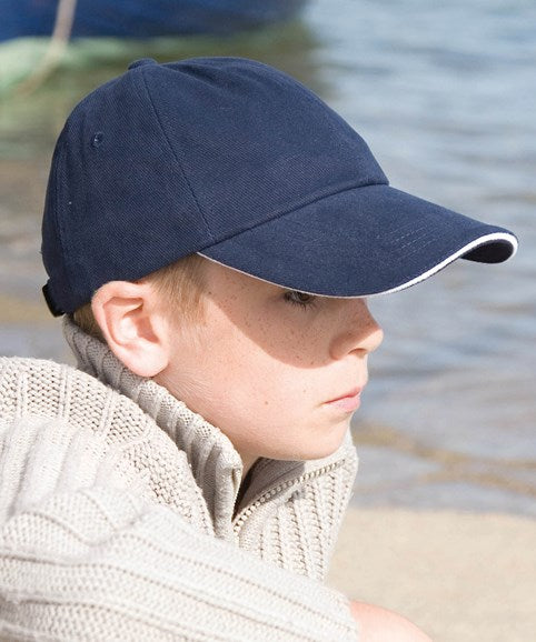 COOZO-Result Junior low-profile heavy brushed cotton cap with sandwich peak (R24JP)