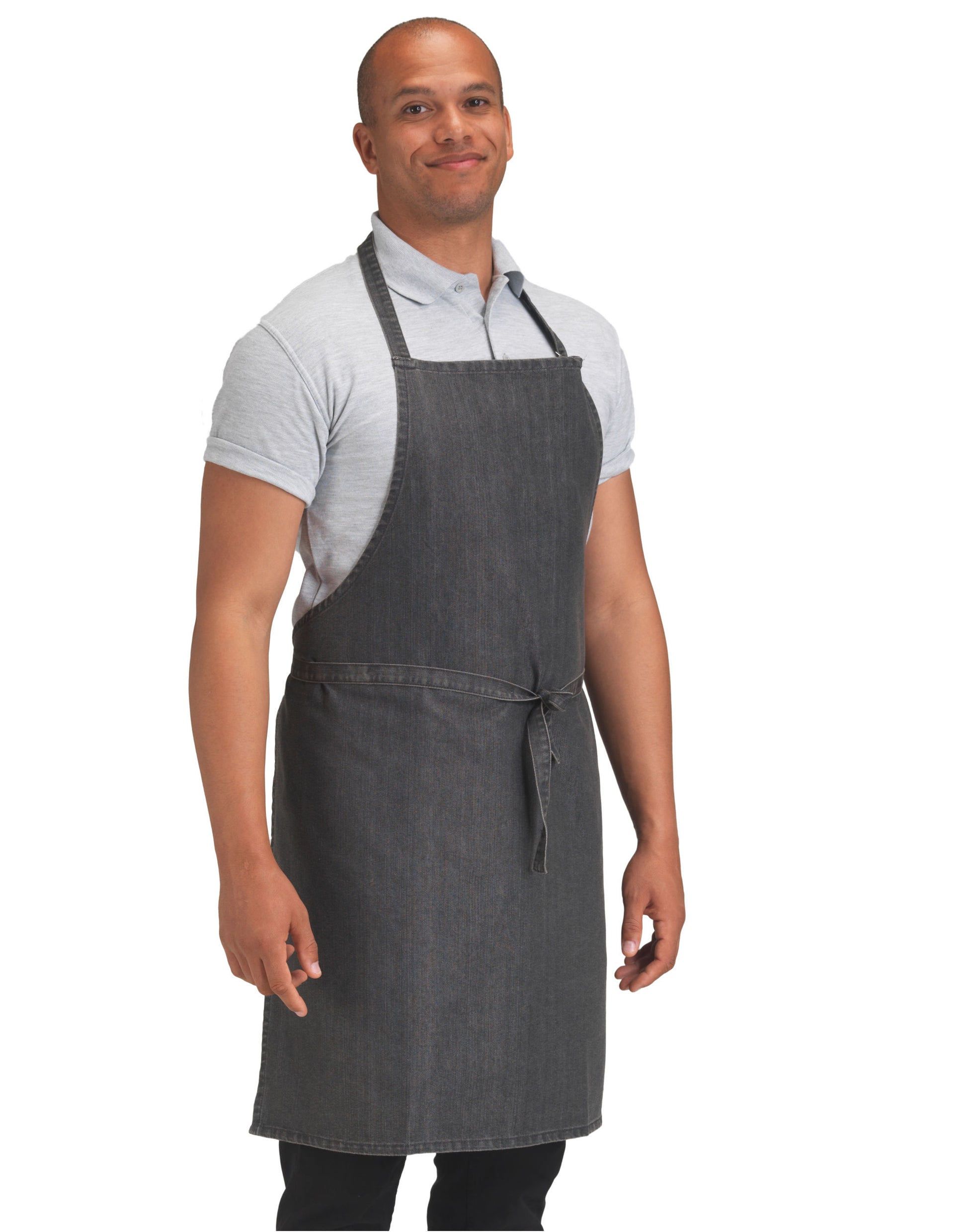 Dennys DP112 Cross Dyed Denim Bib Apron - COOZO