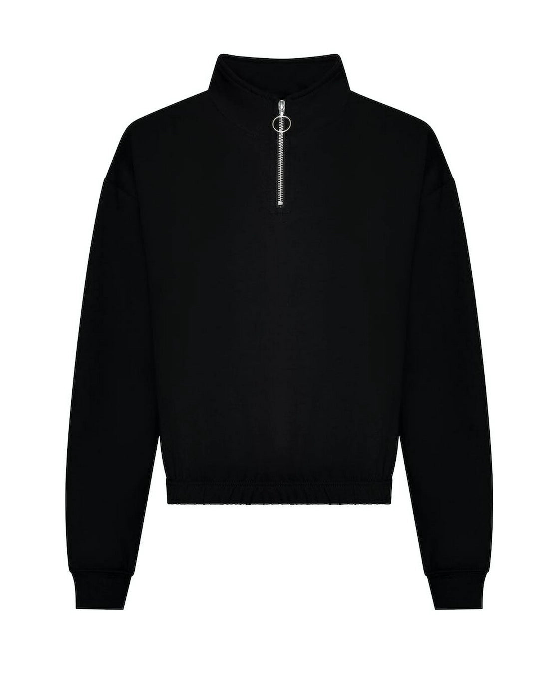 AWDis JH037 Just Hoods Ladies Cropped 1/4 Zip Sweatshirt - COOZO