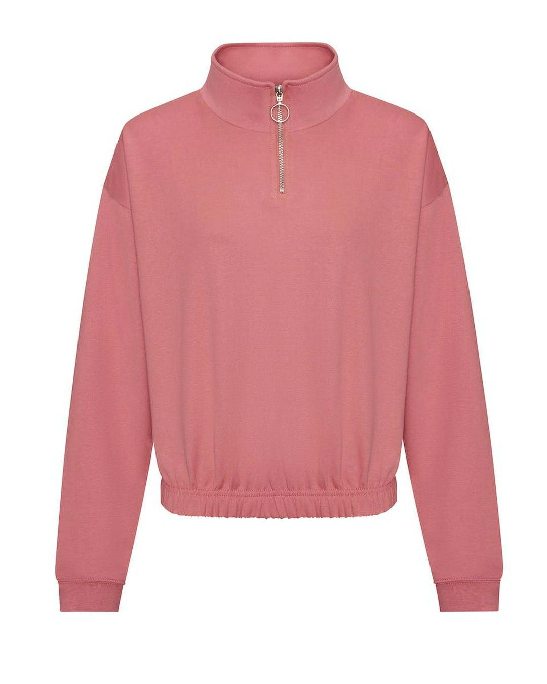 AWDis JH037 Just Hoods Ladies Cropped 1/4 Zip Sweatshirt - COOZO