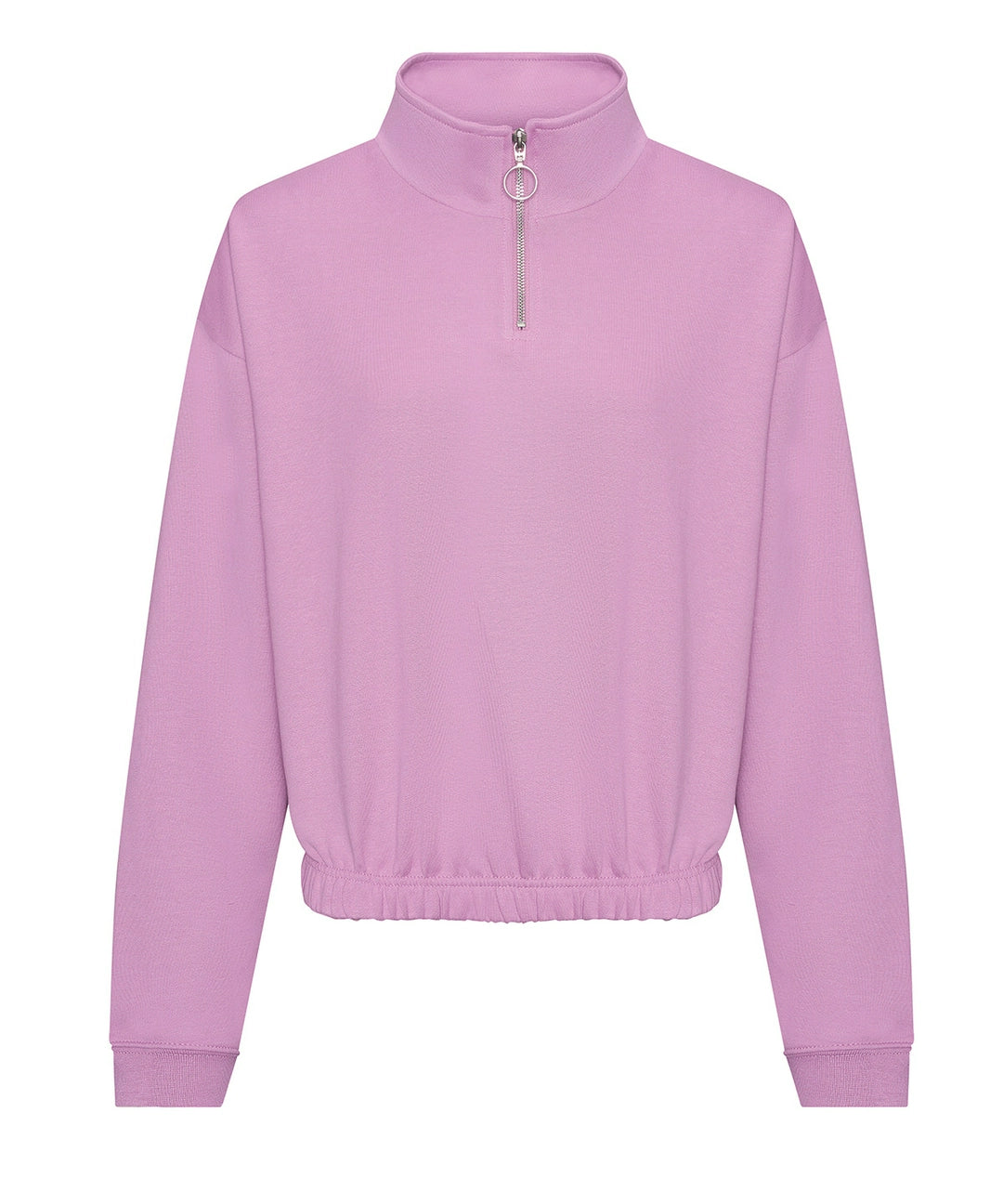 AWDis JH037 Just Hoods Ladies Cropped 1/4 Zip Sweatshirt - COOZO