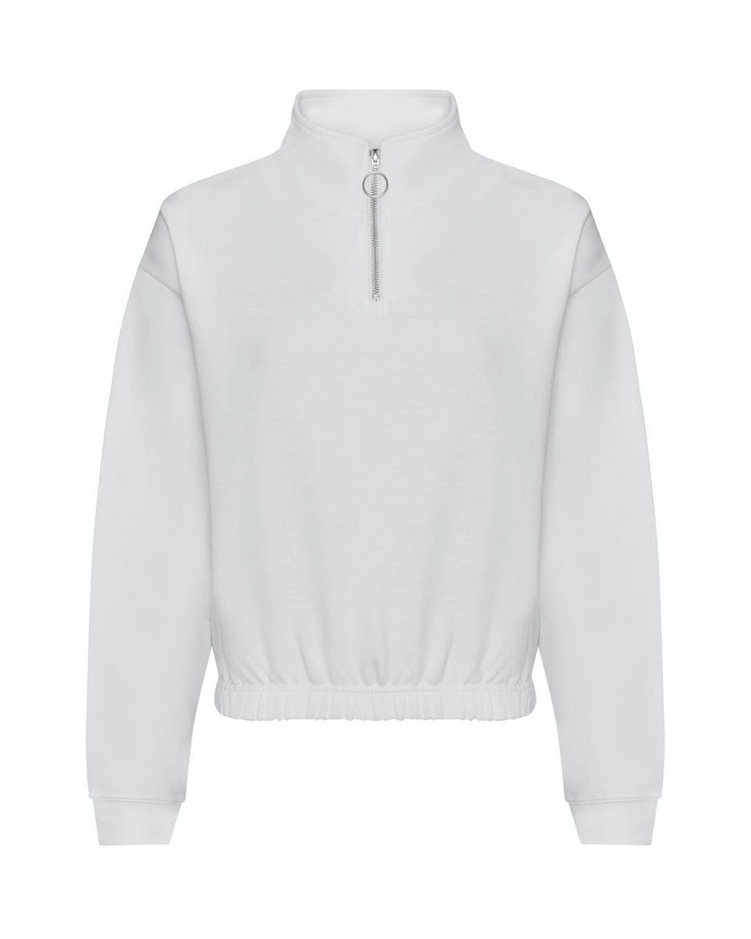 AWDis JH037 Just Hoods Ladies Cropped 1/4 Zip Sweatshirt - COOZO