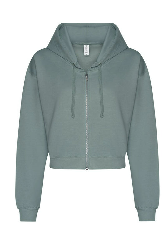 AWDis JH065 Just Hoods Ladies Fashion Crop Zoodie - COOZO