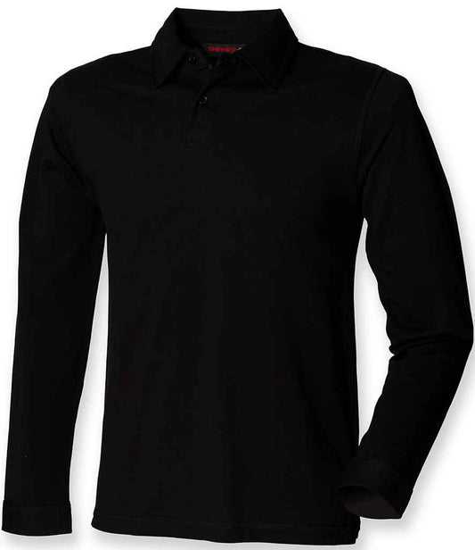 Skinni Fit SF44 SF Mens Long Sleeve Stretch Polo Shirt - COOZO