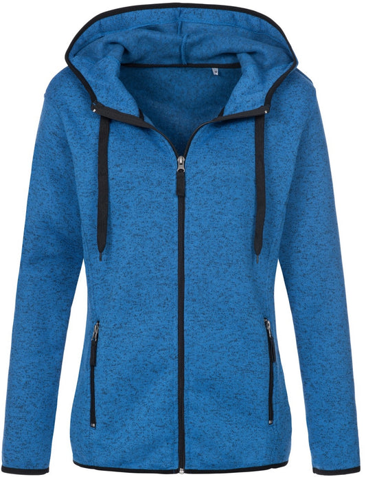 Stedman ST5950 Ladies Knit Hooded Full Zip Fleece - COOZO