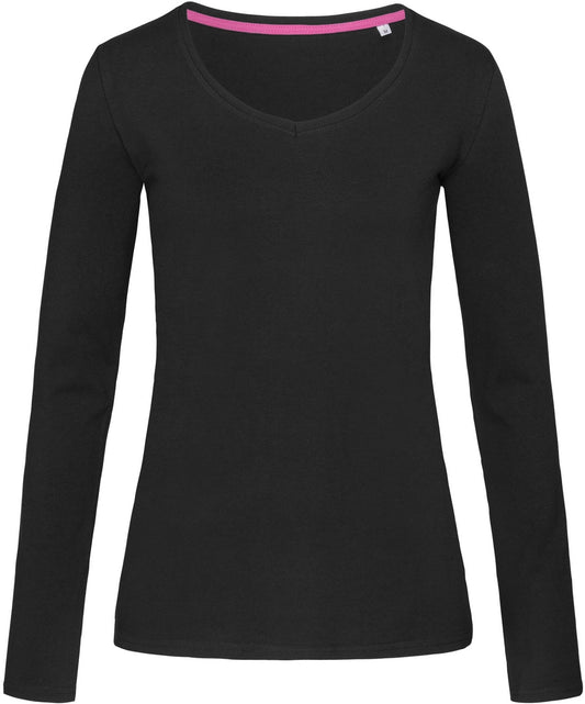 Stedman ST9720 Ladies Claire V-Neck Long Sleeved T-Shirt - COOZO