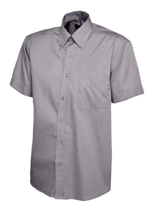 Uneek Clothing UC702 Mens Pinpoint Oxford Half Sleeve Shirt - COOZO