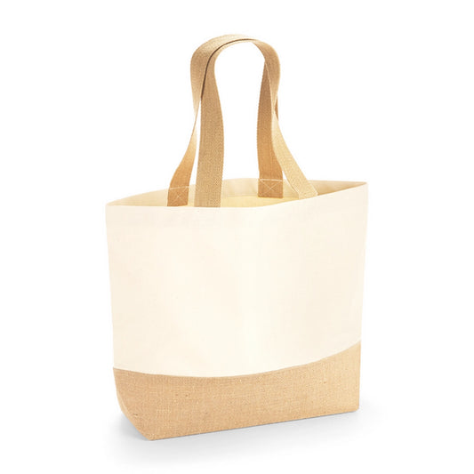 Westford Mill W451 Jute Base Canvas Tote - COOZO